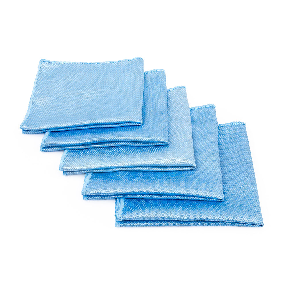 Blue Glass and Window Towel - ruitendoek